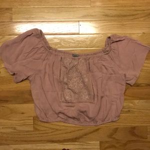 Off shoulder float crop top